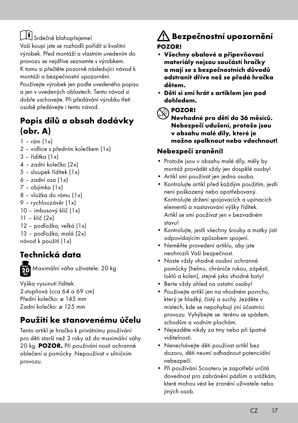 Playtive Tri Scooter User Manual | Page 17 / 28