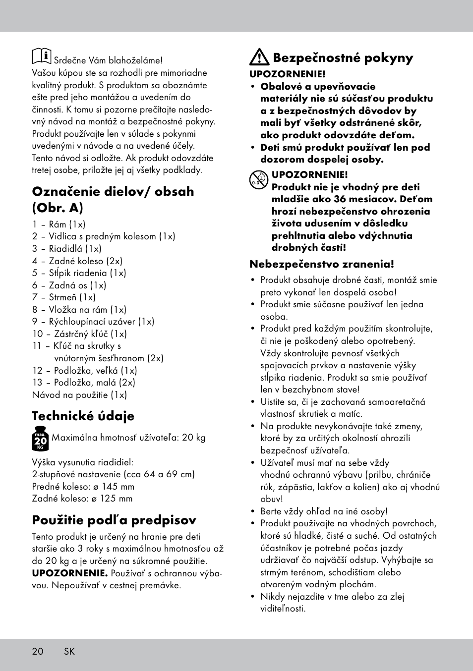 Playtive Tri Scooter User Manual | Page 20 / 28