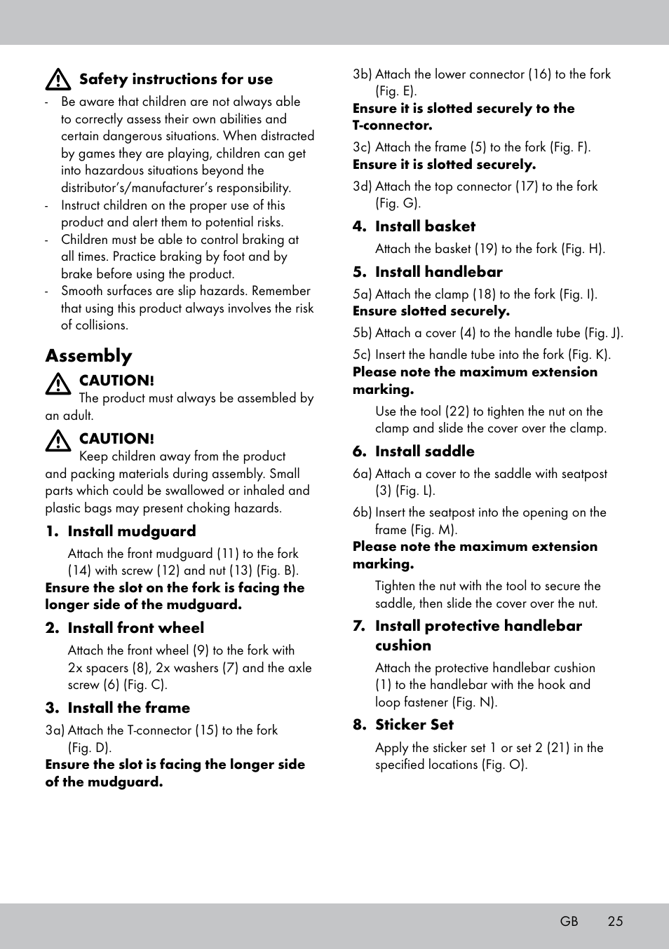 Assembly | Playtive Training Balance Bike KB-1566 User Manual | Page 23 / 26