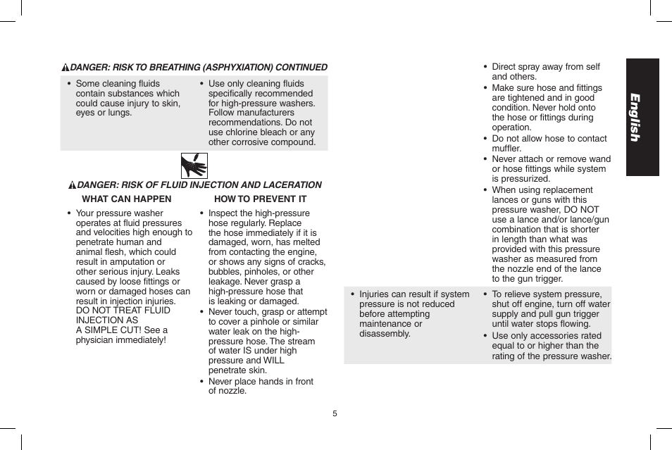 English | DeWalt DP3700 User Manual | Page 5 / 64