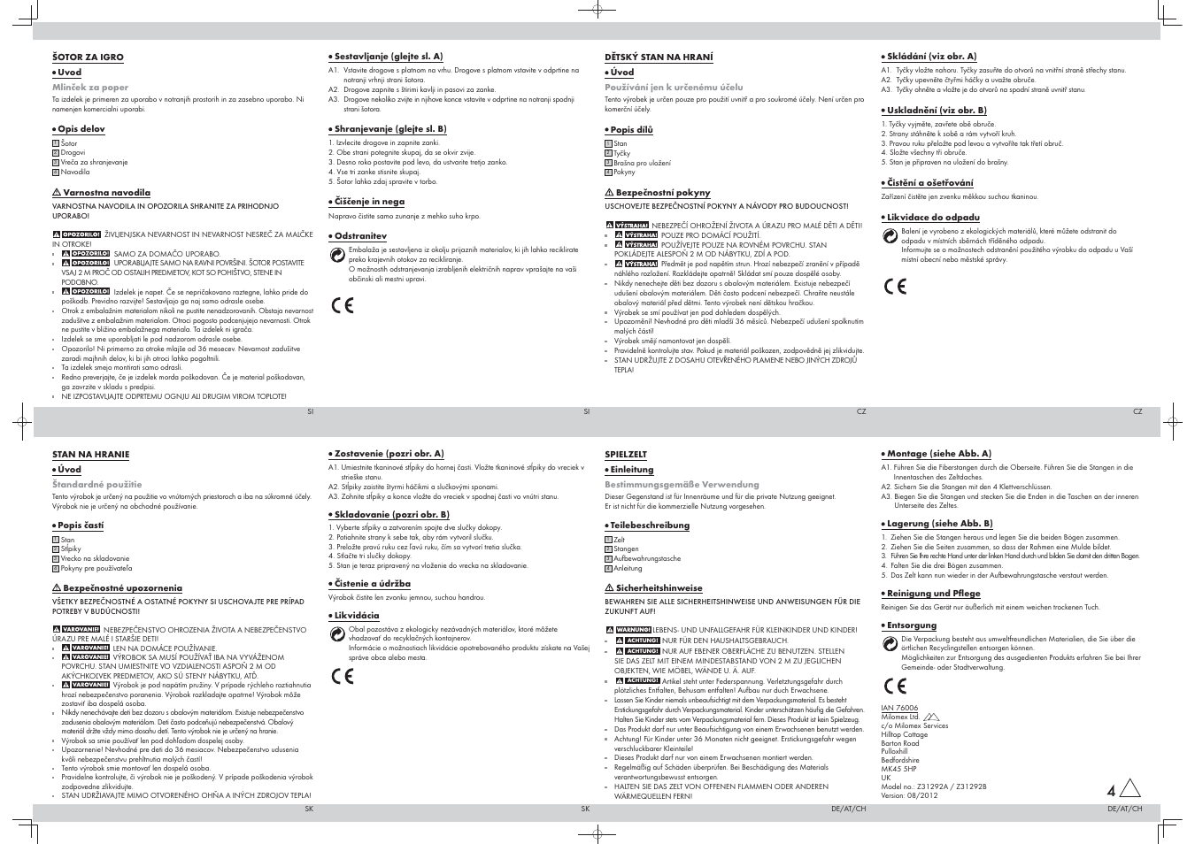 Playtive Play Tent User Manual | Page 2 / 2