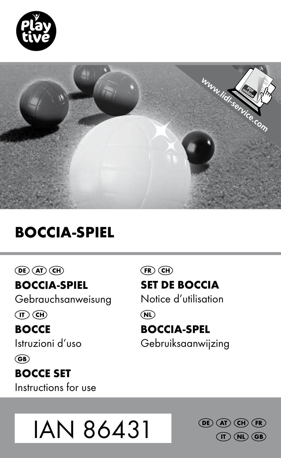 Playtive Bocce Set User Manual | 20 pages