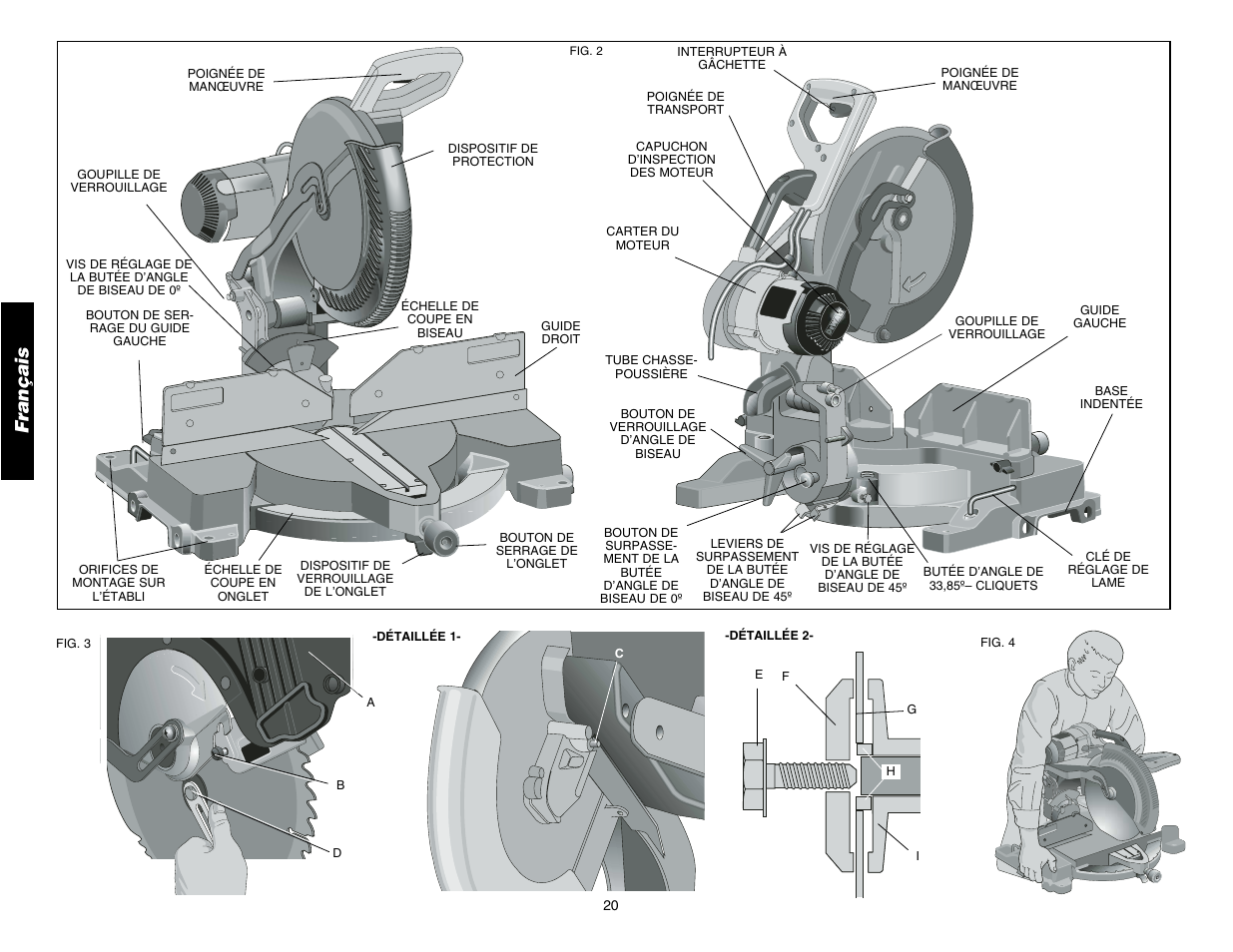 Français | DeWalt DW706 User Manual | Page 22 / 52