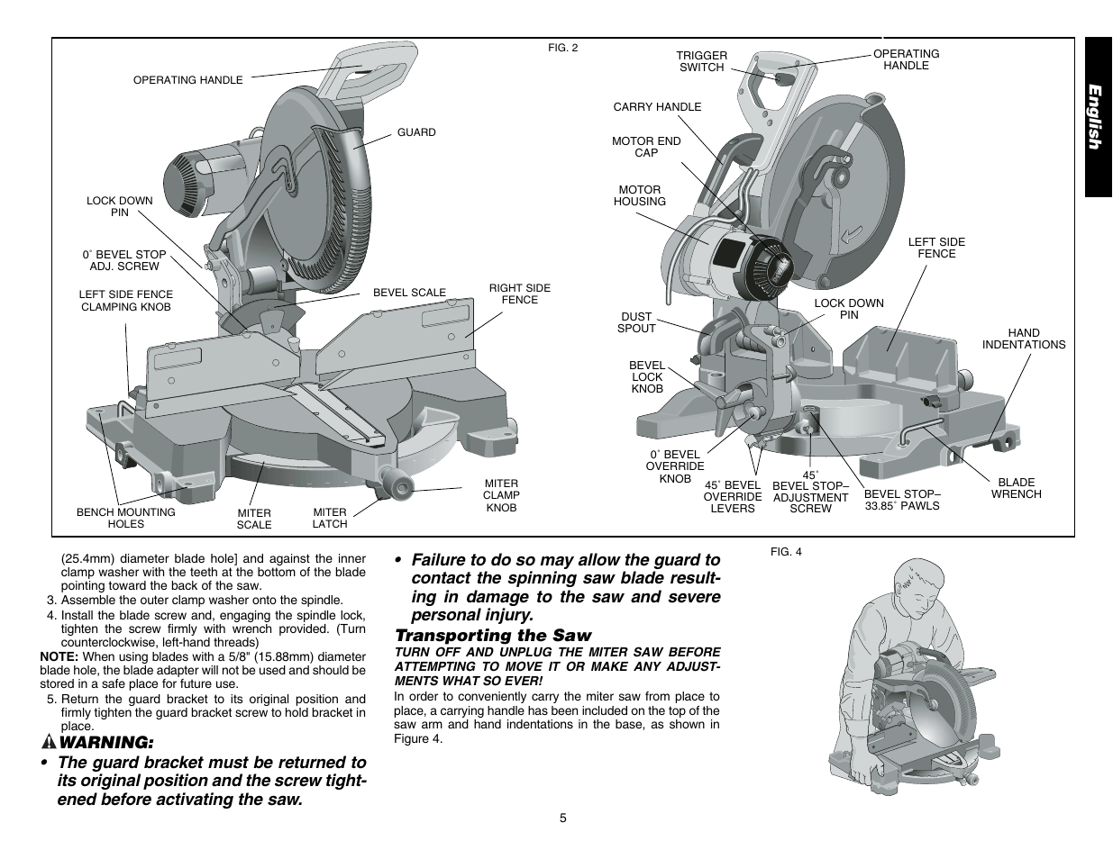 English | DeWalt DW706 User Manual | Page 7 / 52