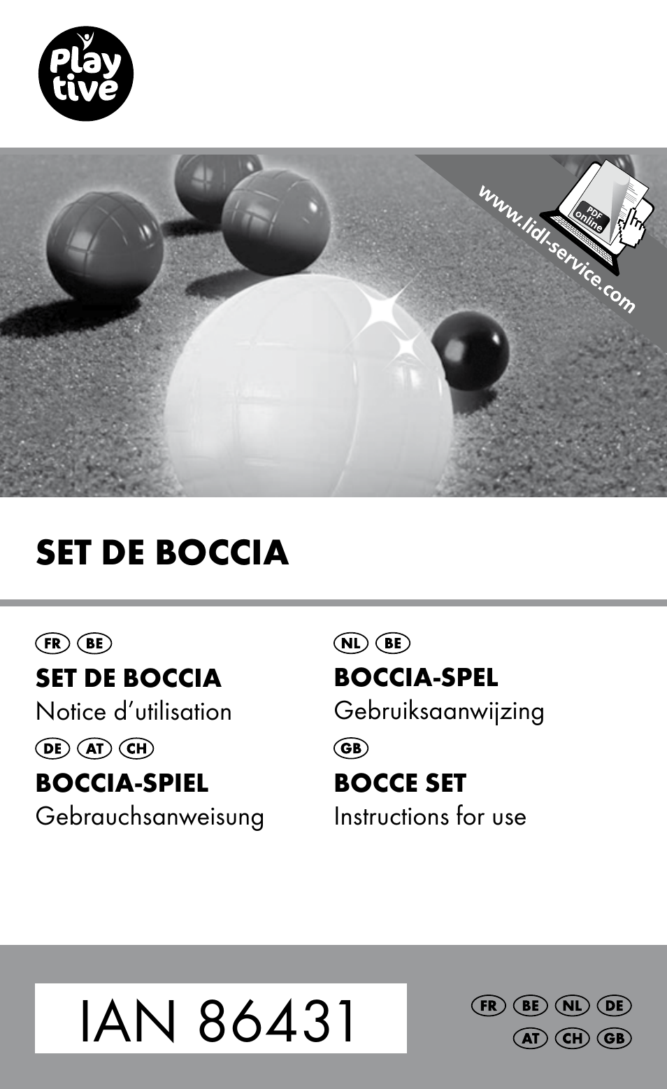 Playtive Bocce Set User Manual | 16 pages