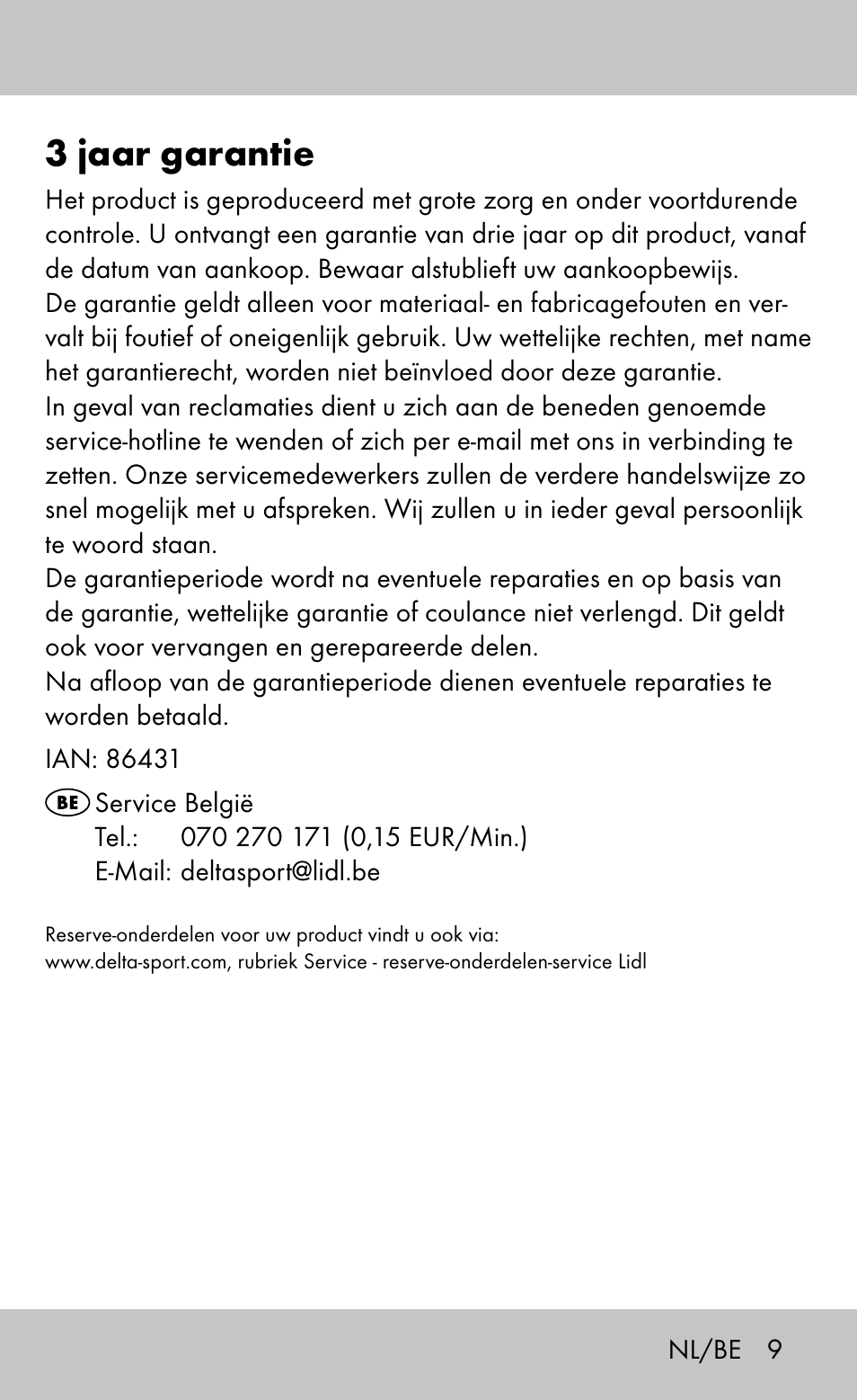 3 jaar garantie | Playtive Bocce Set User Manual | Page 9 / 16