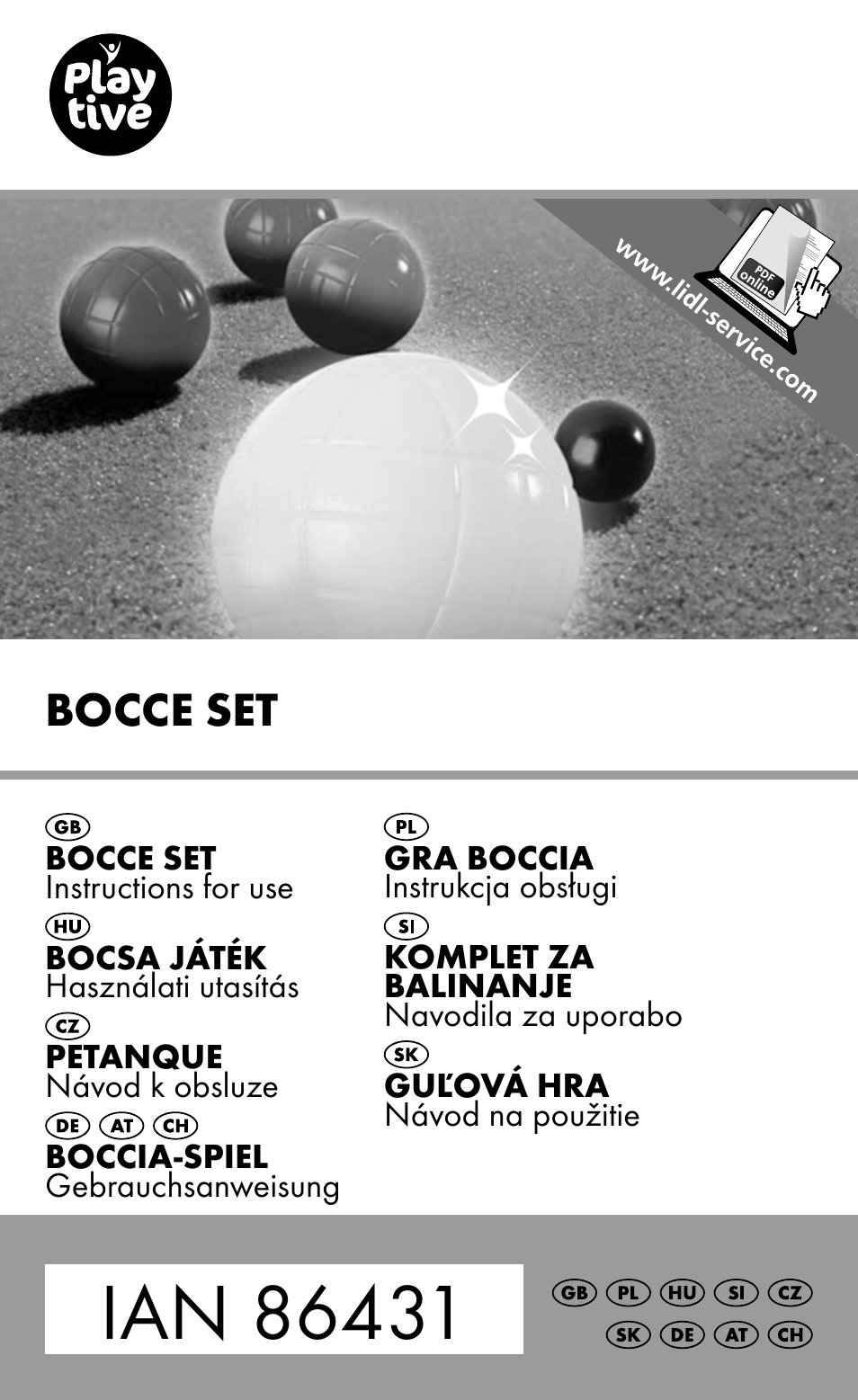 Playtive Bocce Set User Manual | 28 pages