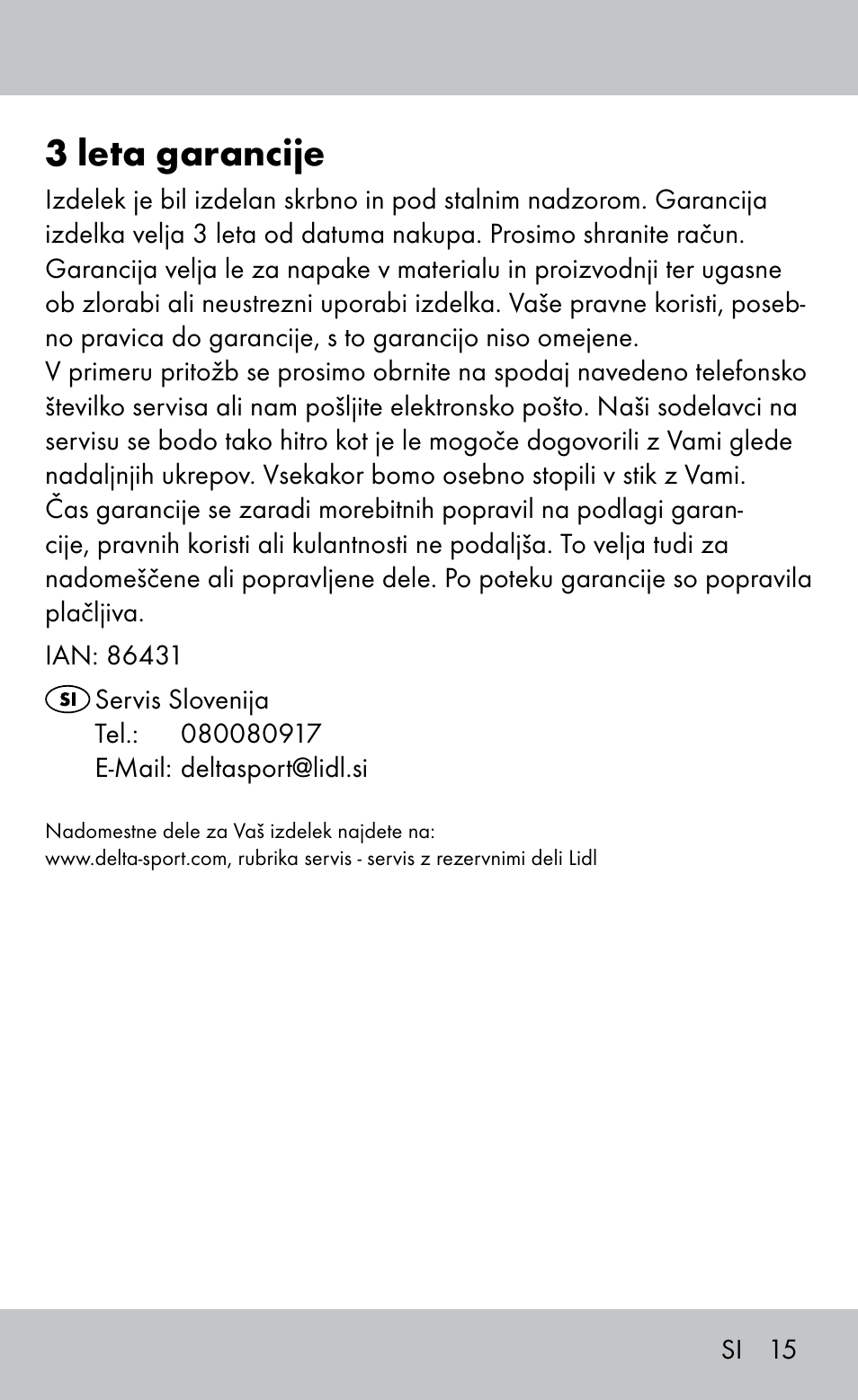 3 leta garancije | Playtive Bocce Set User Manual | Page 15 / 28