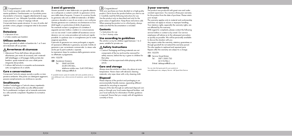 Playtive 5-in-1 Activity Cube User Manual | Page 2 / 2