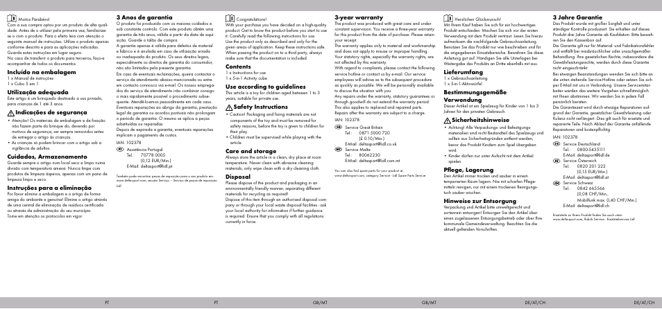 Playtive 5-in-1 Activity Cube User Manual | Page 2 / 2