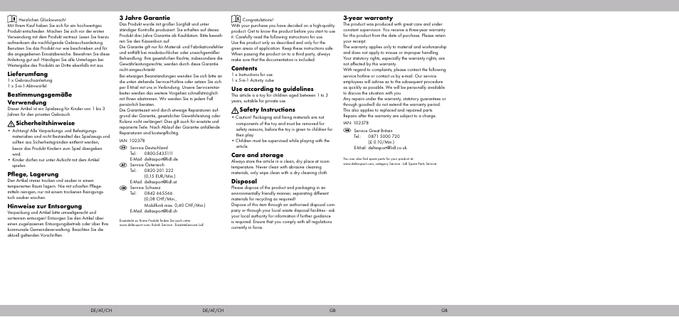 Playtive 5-in-1 Activity Cube User Manual | Page 2 / 2