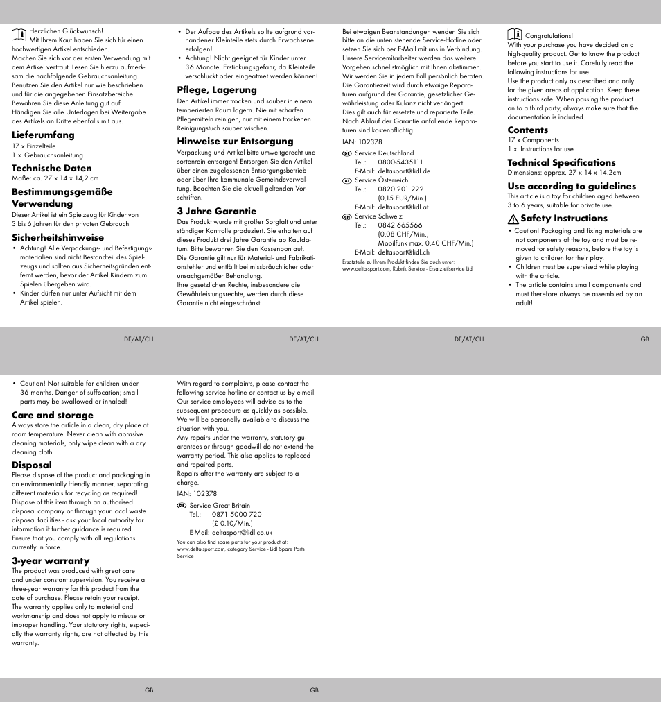 Playtive Toy Toolbench User Manual | Page 2 / 2