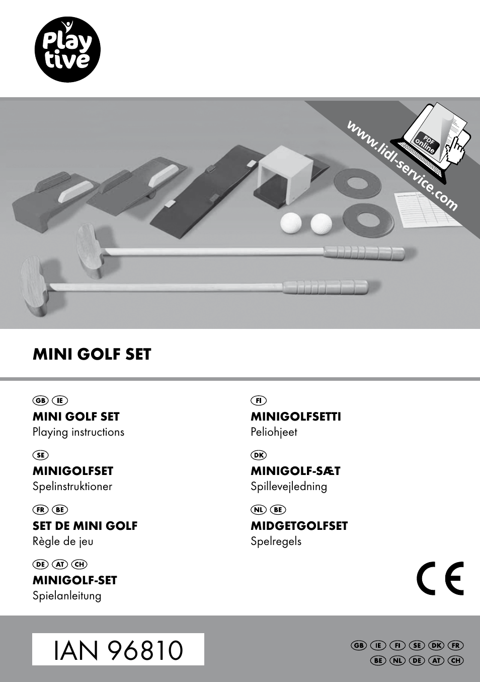 Playtive MINI GOLF SET User Manual | 16 pages