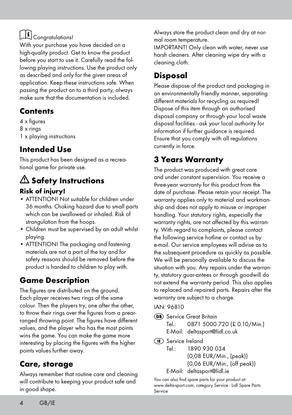 Playtive HOOPLA GAME User Manual | Page 4 / 16