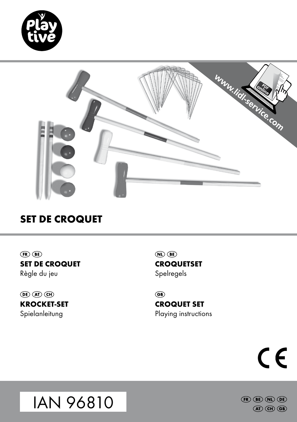 Playtive CROQUET SET User Manual | 12 pages