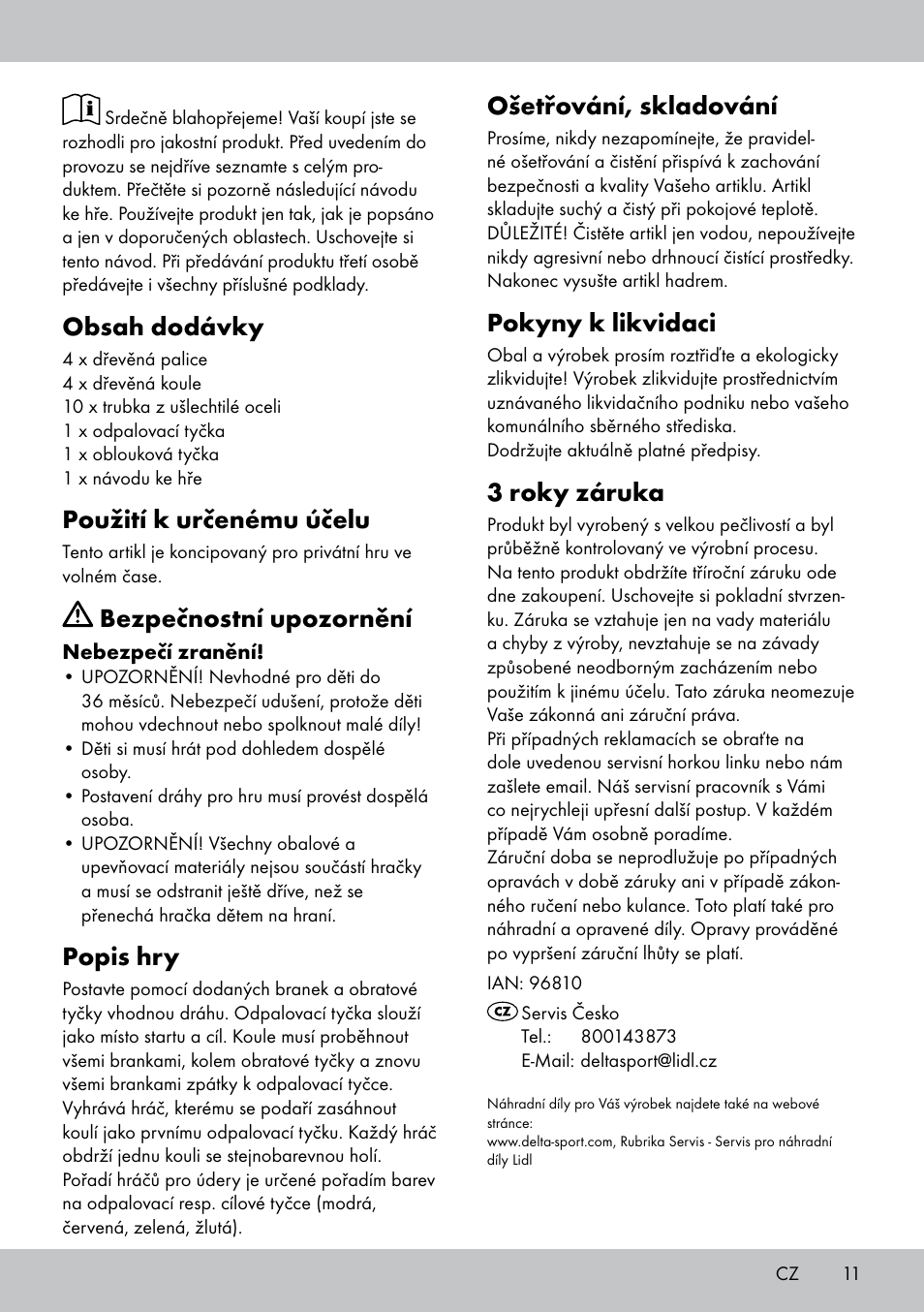 Playtive CROQUET SET User Manual | Page 11 / 16