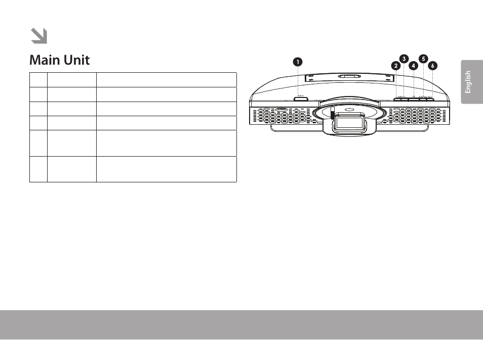 Csmp175 at a glance, Main unit | COBY CSMP175 User Manual | Page 5 / 62