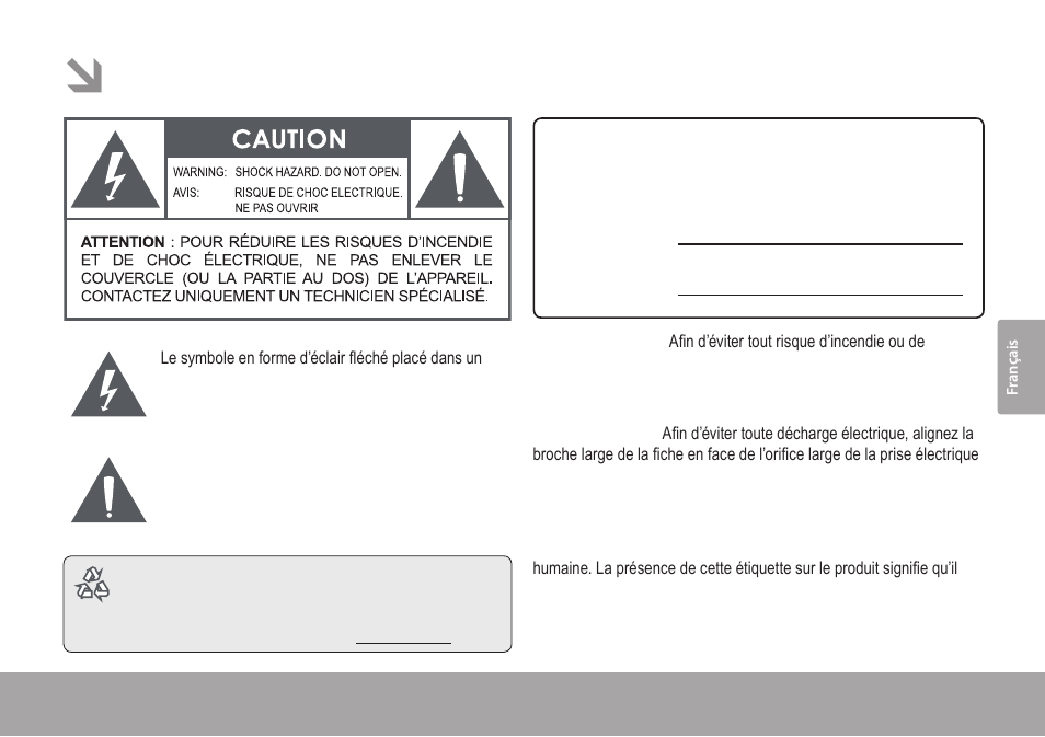 Déclarations de sécurité et réglementation | COBY CSMP175 User Manual | Page 57 / 62