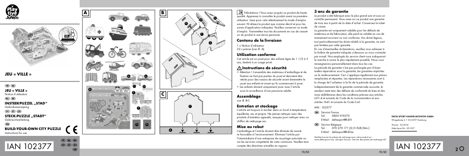 Playtive BUILD-YOUR-OWN CITY PUZZLE User Manual | 2 pages