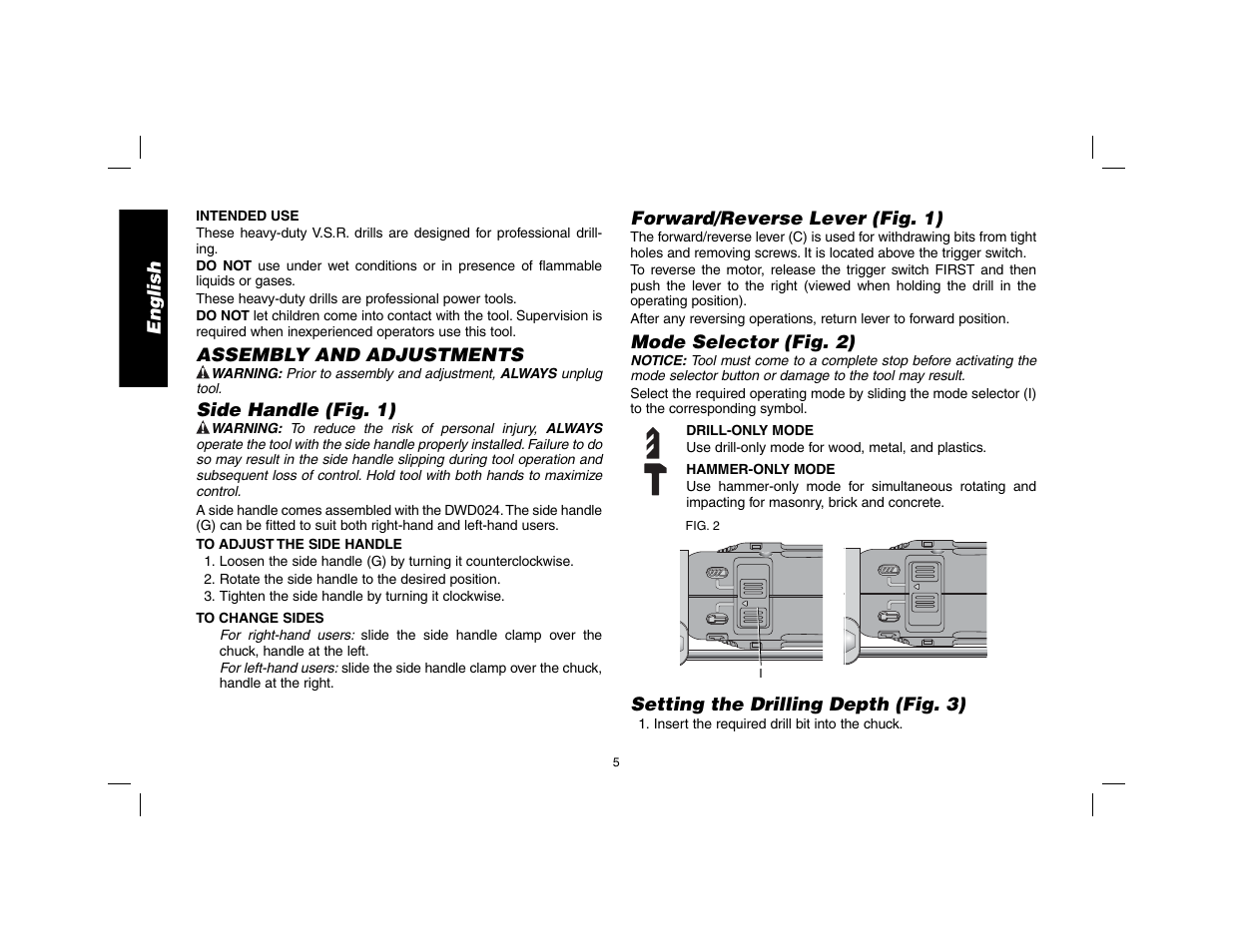 DeWalt DWD024 User Manual | Page 6 / 32