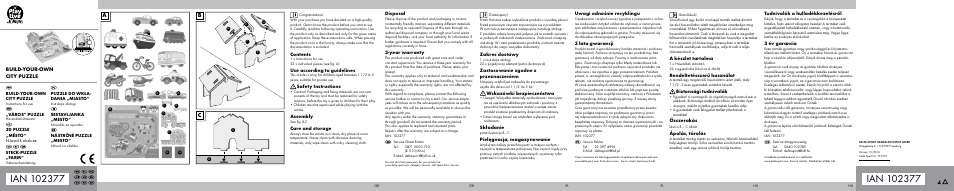 Playtive BUILD-YOUR-OWN CITY PUZZLE User Manual | 2 pages