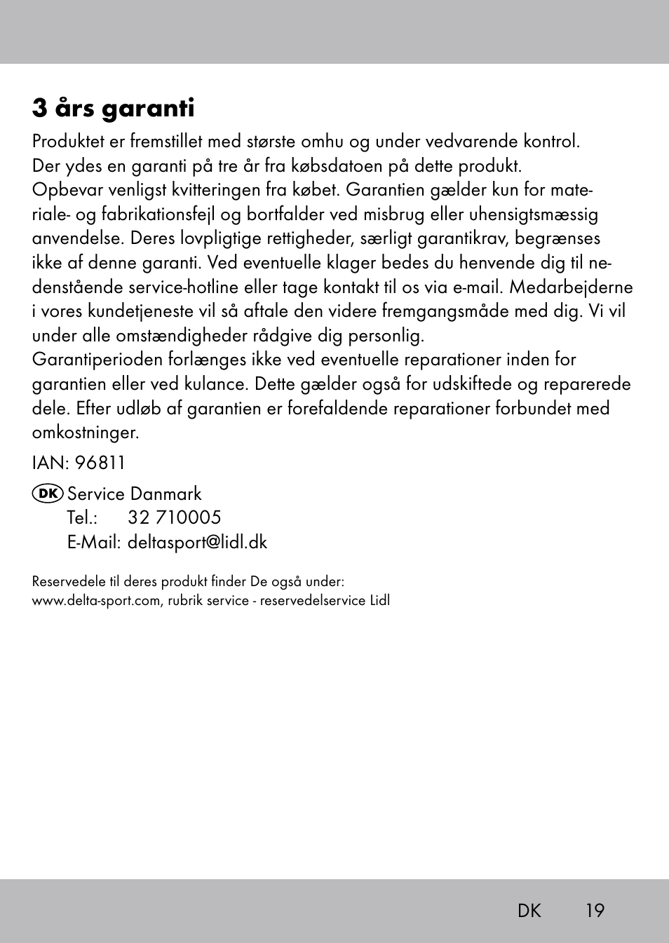 3 års garanti | Playtive Swing Kletterseil User Manual | Page 17 / 32