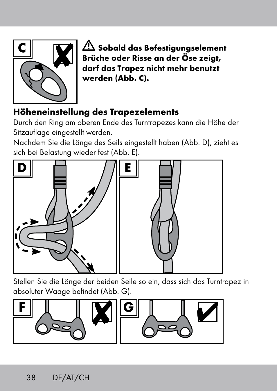 Playtive Swing Trapezschaukel User Manual | Page 36 / 40