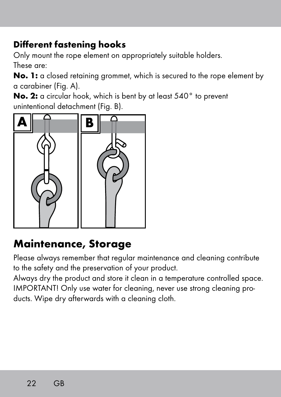Maintenance, storage | Playtive Swing Kletterseil User Manual | Page 20 / 24