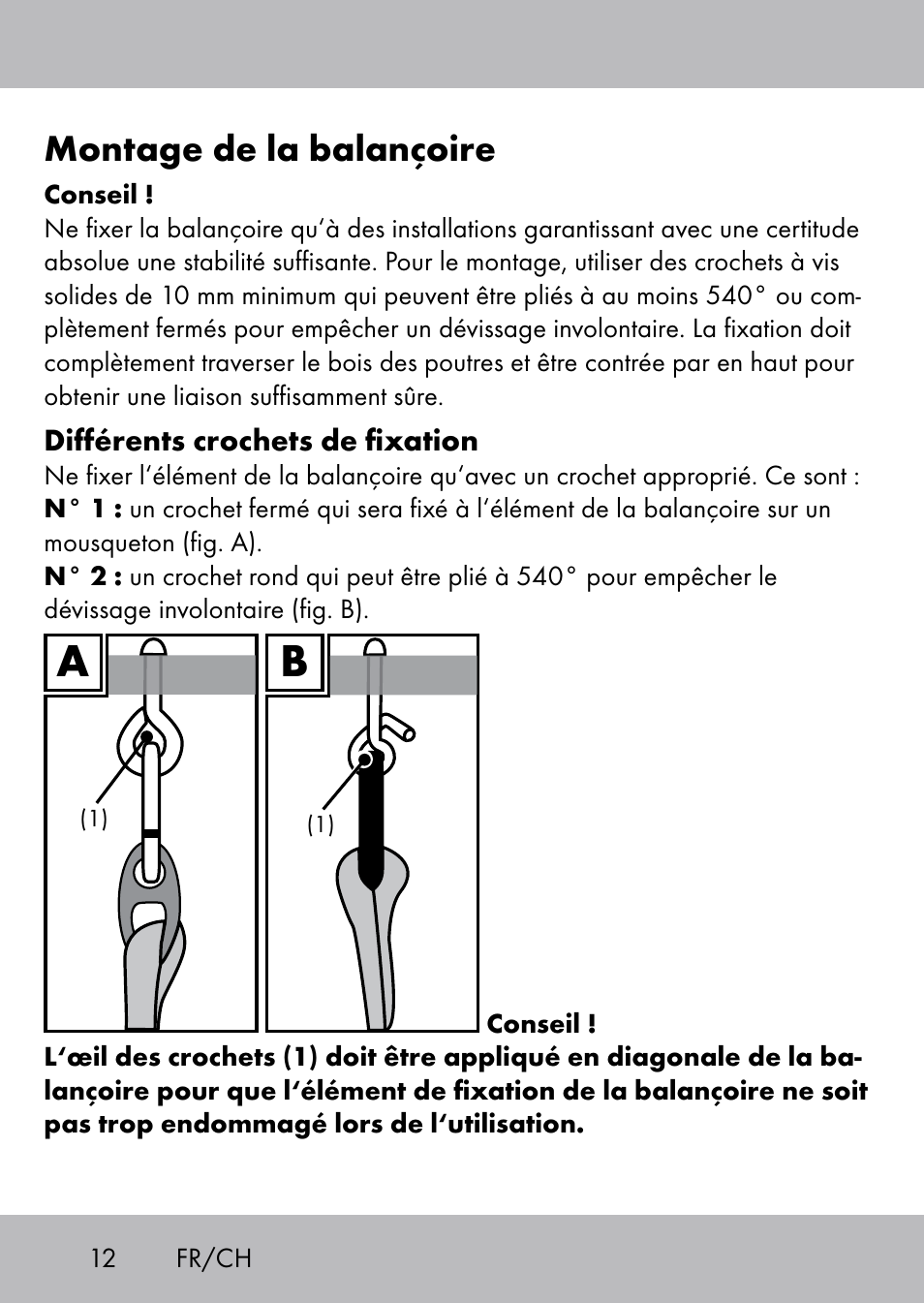 Montage de la balançoire | Playtive Swing Tellerschaukel User Manual | Page 10 / 28