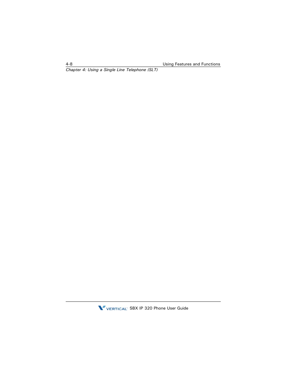 Using features and functions, Account codes, Authorization codes | Using features and functions -8, Account codes -8 authorization codes -8 | Vertical SBX IP 320 User Manual | Page 104 / 124