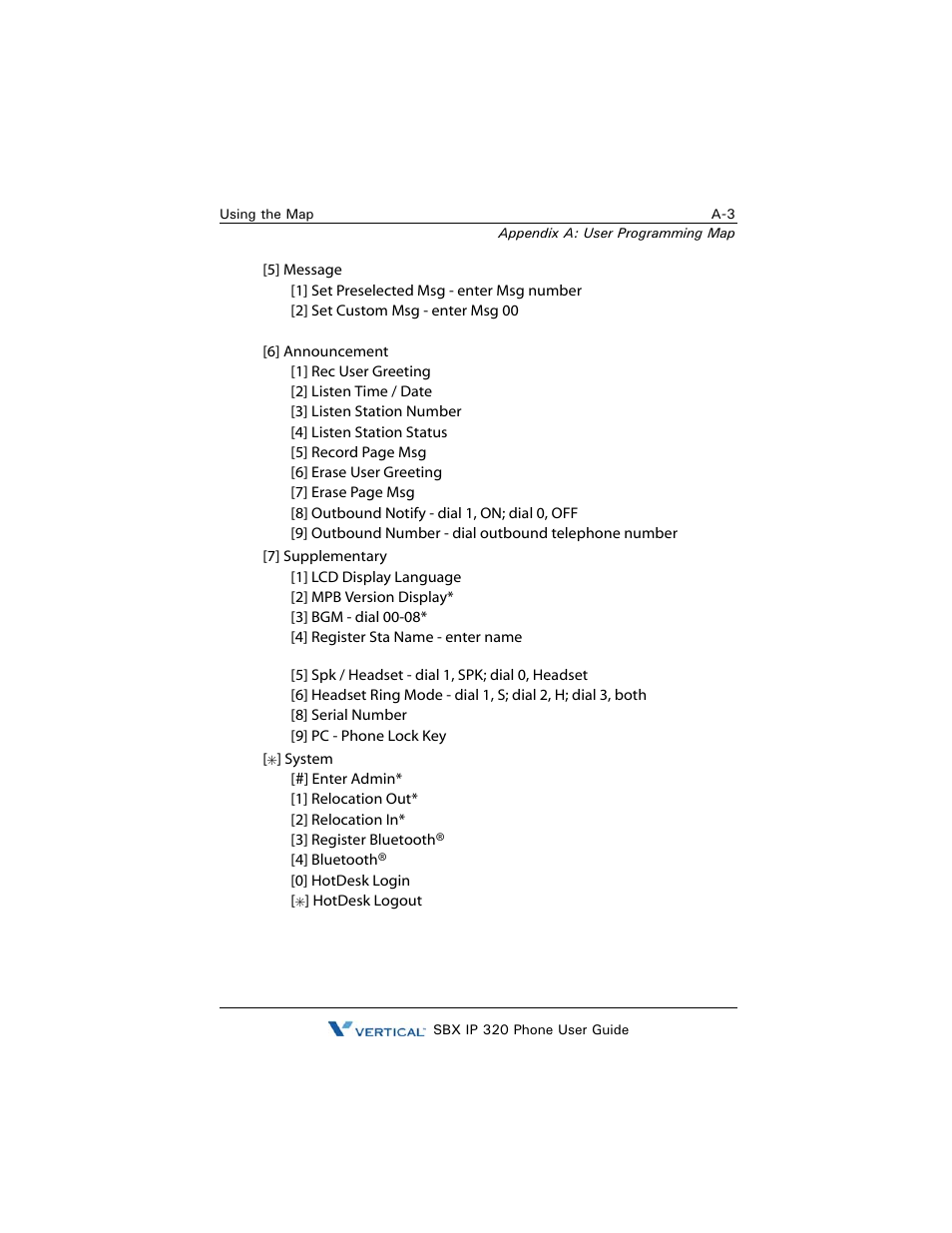 Vertical SBX IP 320 User Manual | Page 119 / 124