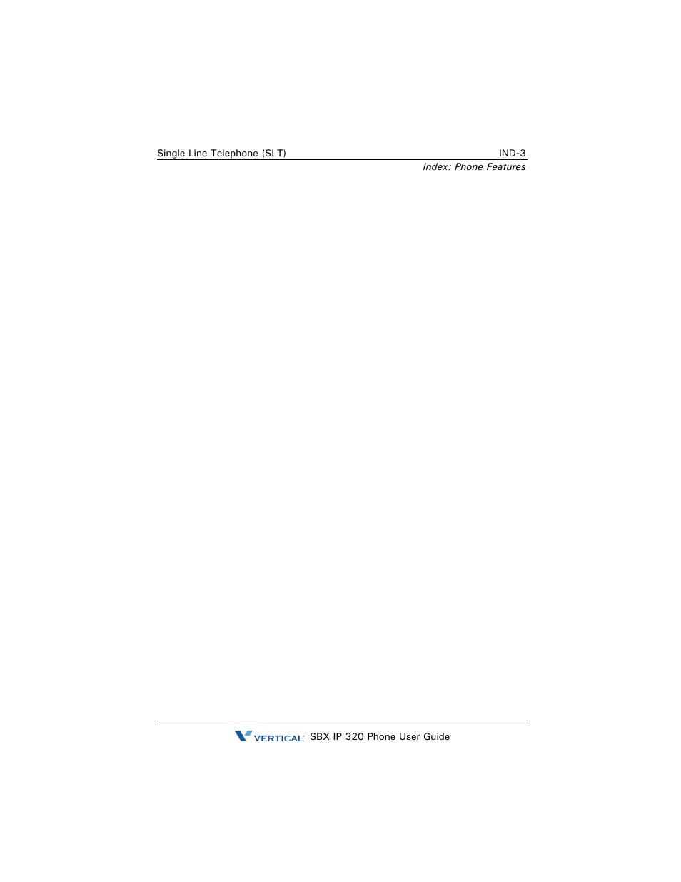Single line telephone (slt) | Vertical SBX IP 320 User Manual | Page 123 / 124