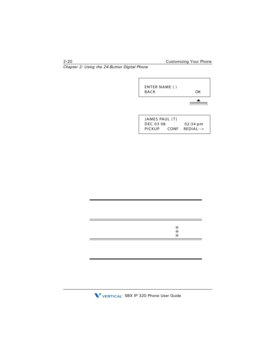 Entering characters for display entries | Vertical SBX IP 320 User Manual | Page 36 / 124