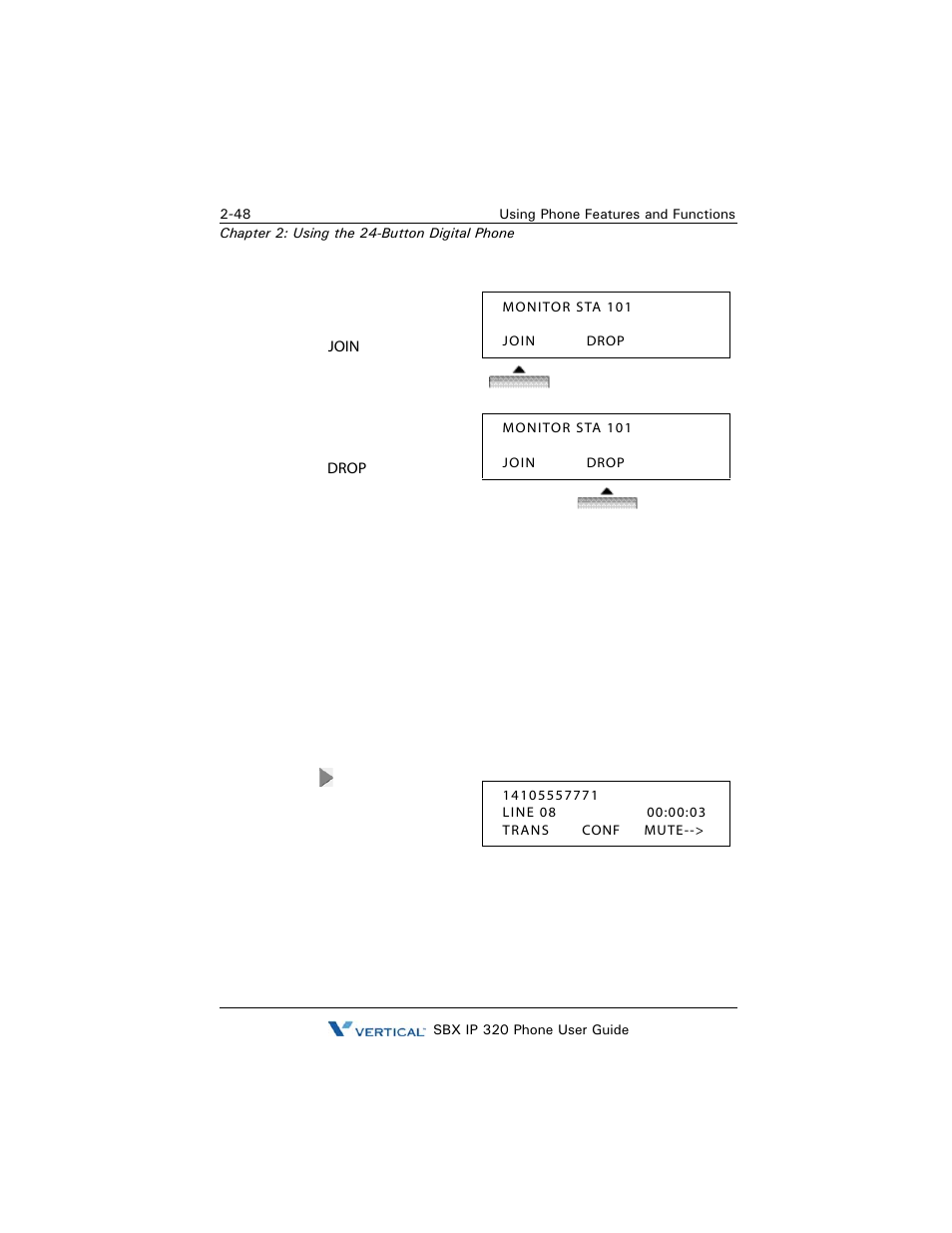 Mute, Mute -48 | Vertical SBX IP 320 User Manual | Page 64 / 124