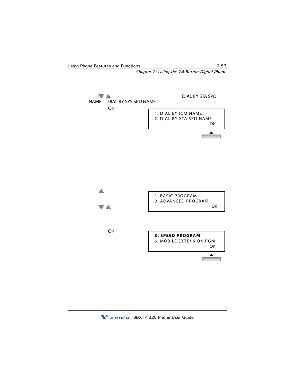 Programming station speed dial numbers/bins | Vertical SBX IP 320 User Manual | Page 73 / 124