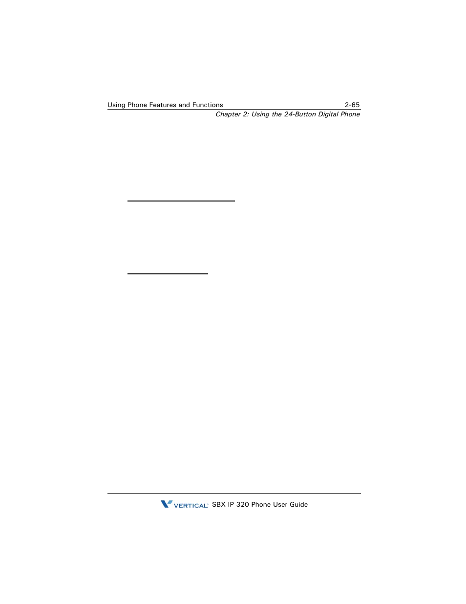 Mailbox buttons | Vertical SBX IP 320 User Manual | Page 81 / 124