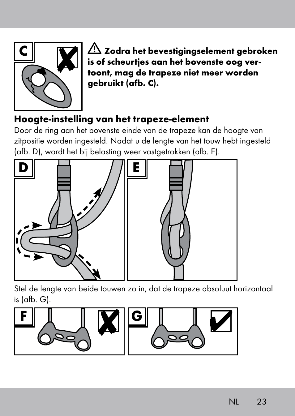 Playtive Swing Trapezschaukel User Manual | Page 21 / 28