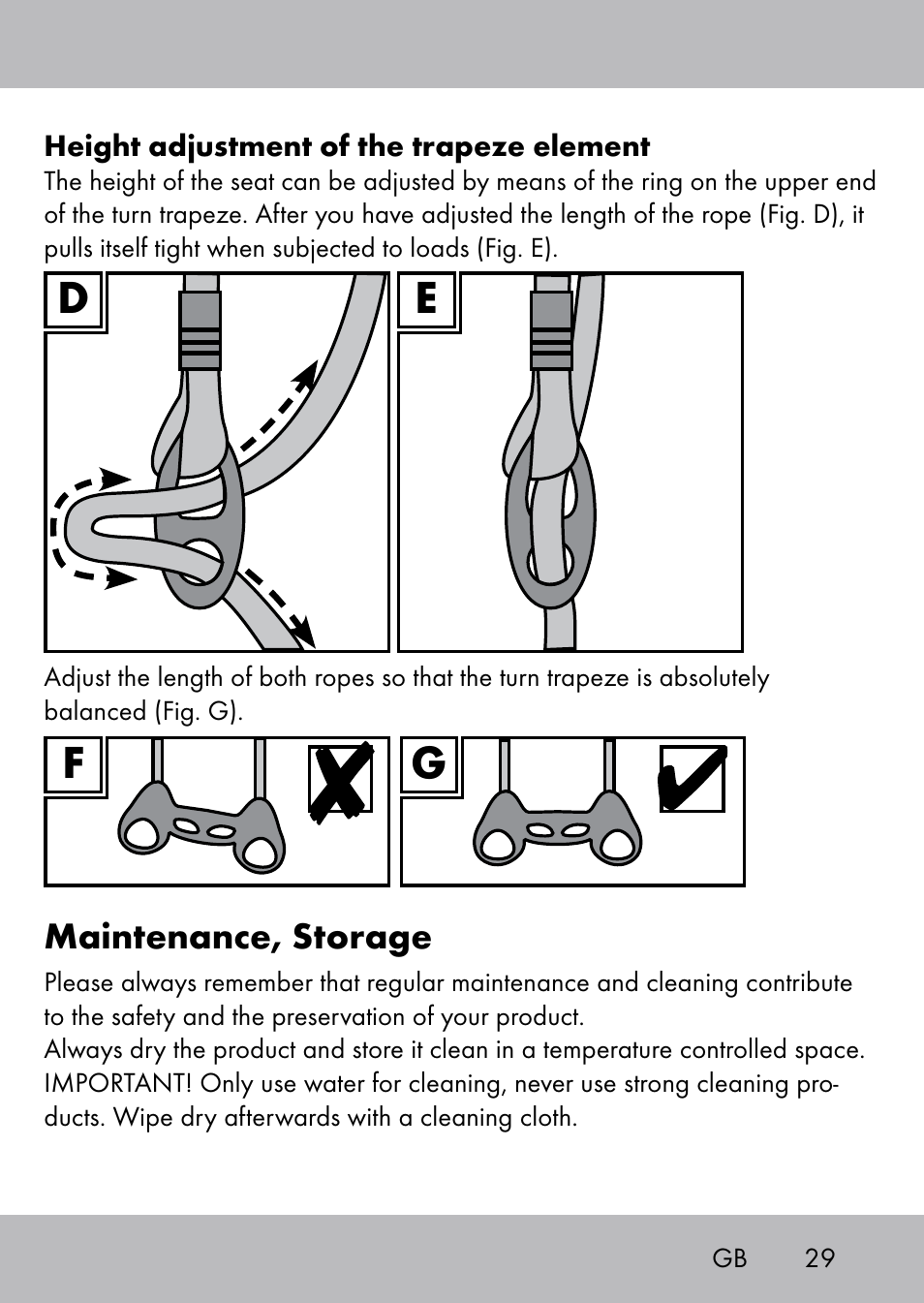 Playtive Swing Trapezschaukel User Manual | Page 27 / 28