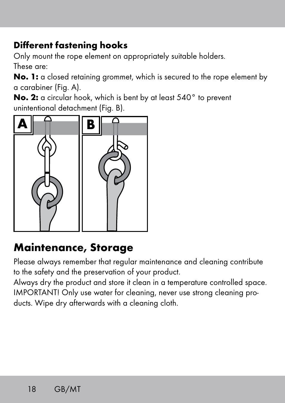 Maintenance, storage | Playtive Swing Kletterseil User Manual | Page 16 / 24