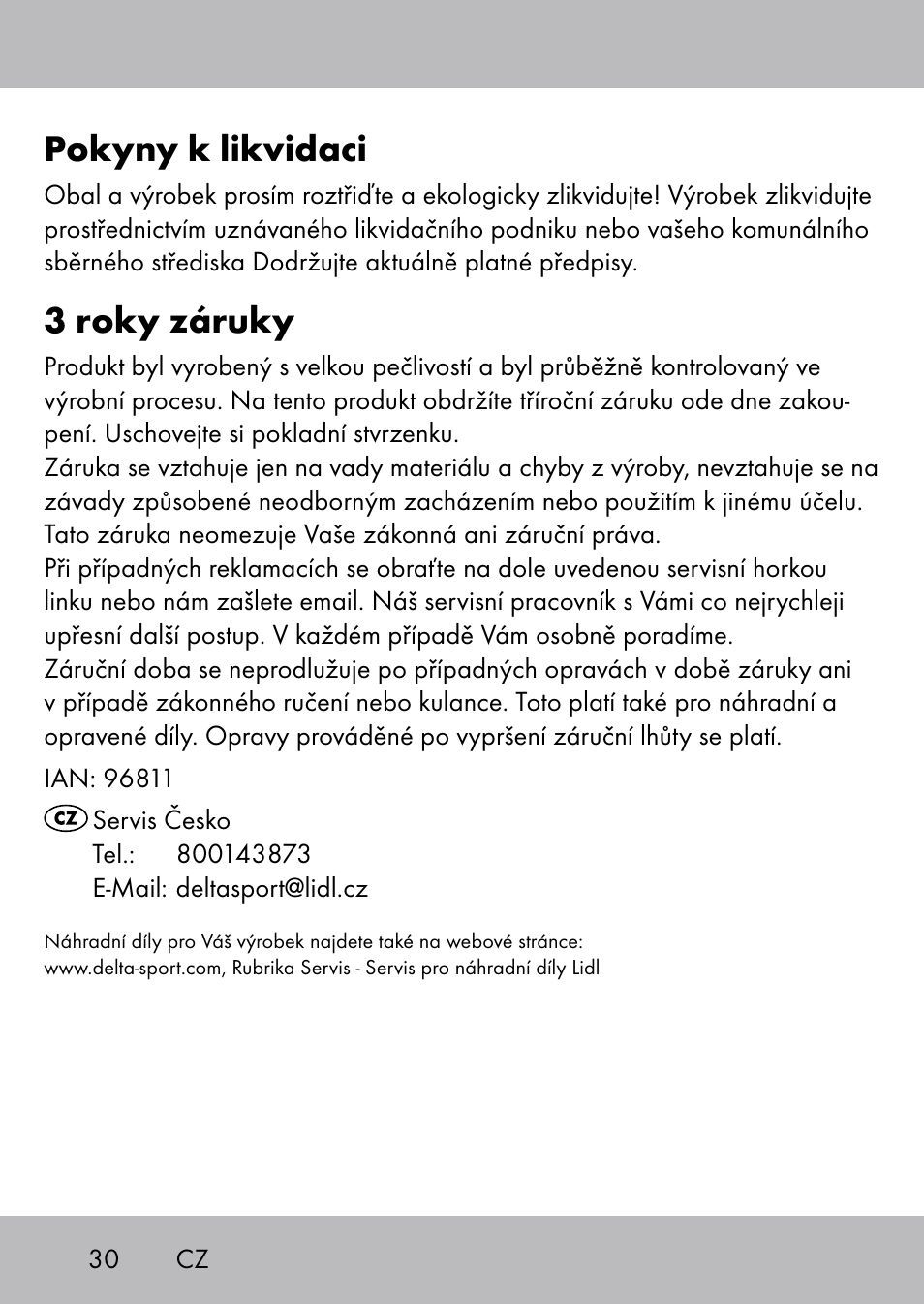 Pokyny k likvidaci, 3 roky záruky | Playtive Swing Brettschaukel User Manual | Page 28 / 40