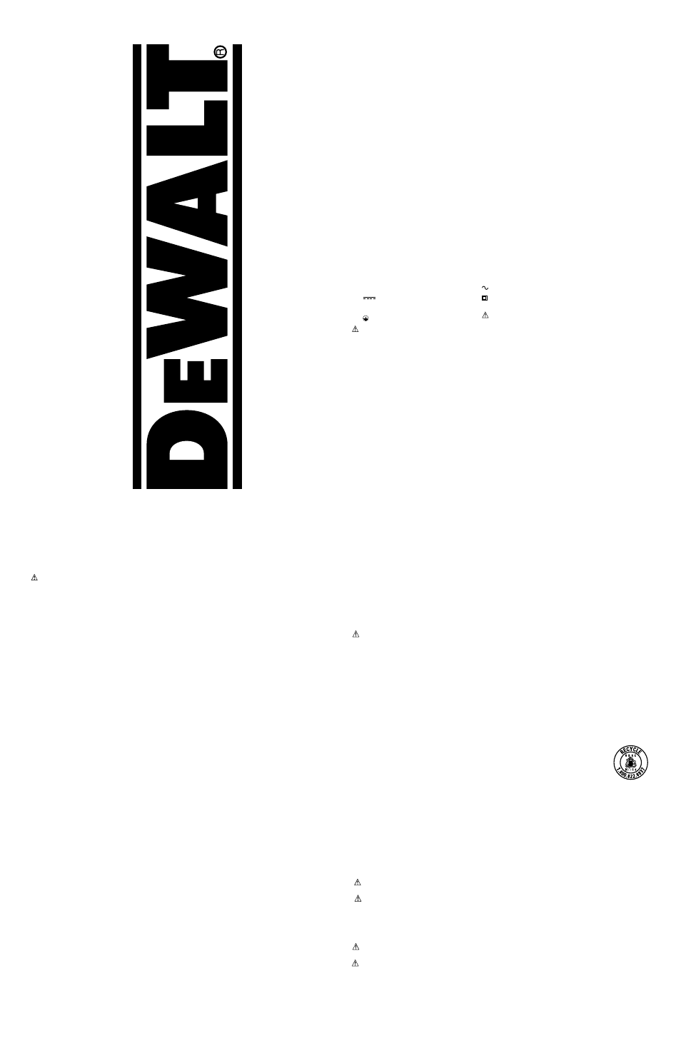 DeWalt DW920 User Manual | 7 pages