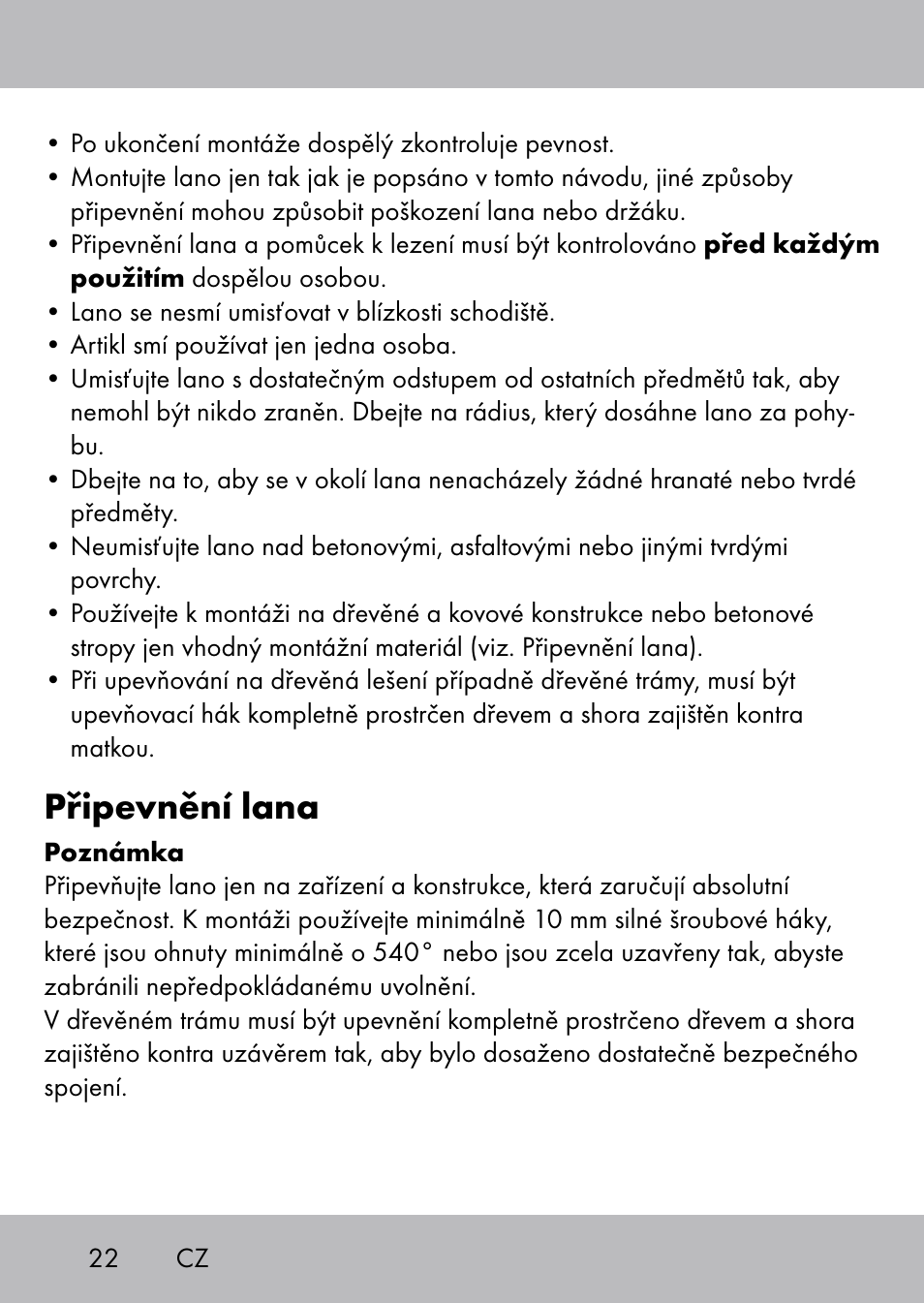 Připevnění lana | Playtive Swing Kletterseil User Manual | Page 20 / 32