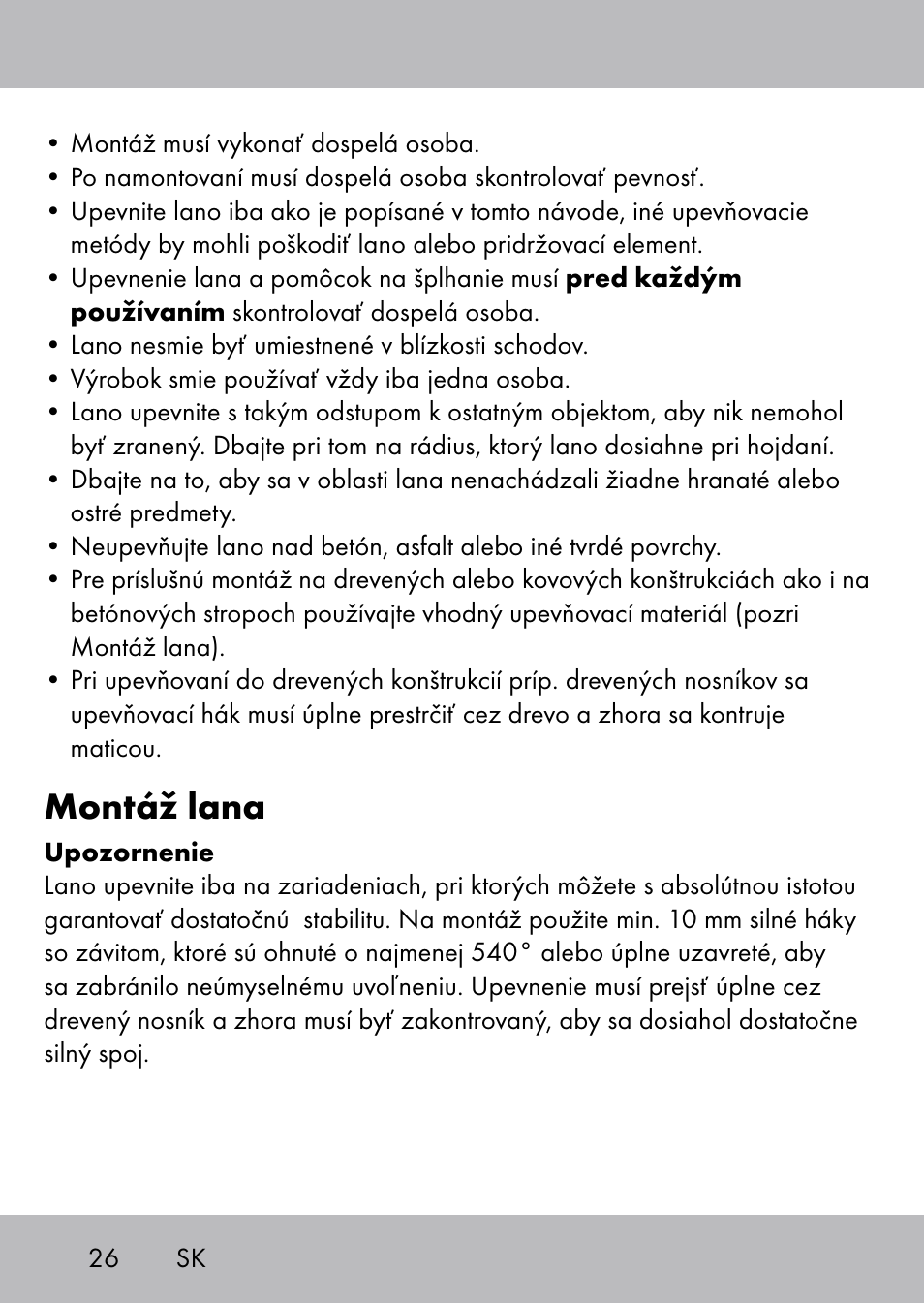 Montáž lana | Playtive Swing Kletterseil User Manual | Page 24 / 32