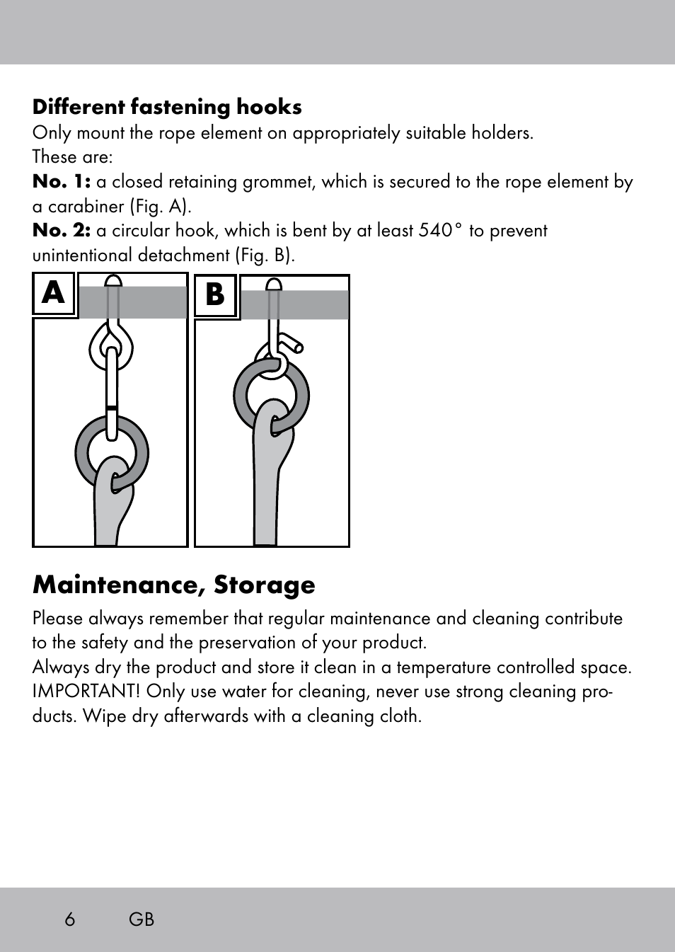 Maintenance, storage | Playtive Swing Kletterseil User Manual | Page 4 / 32