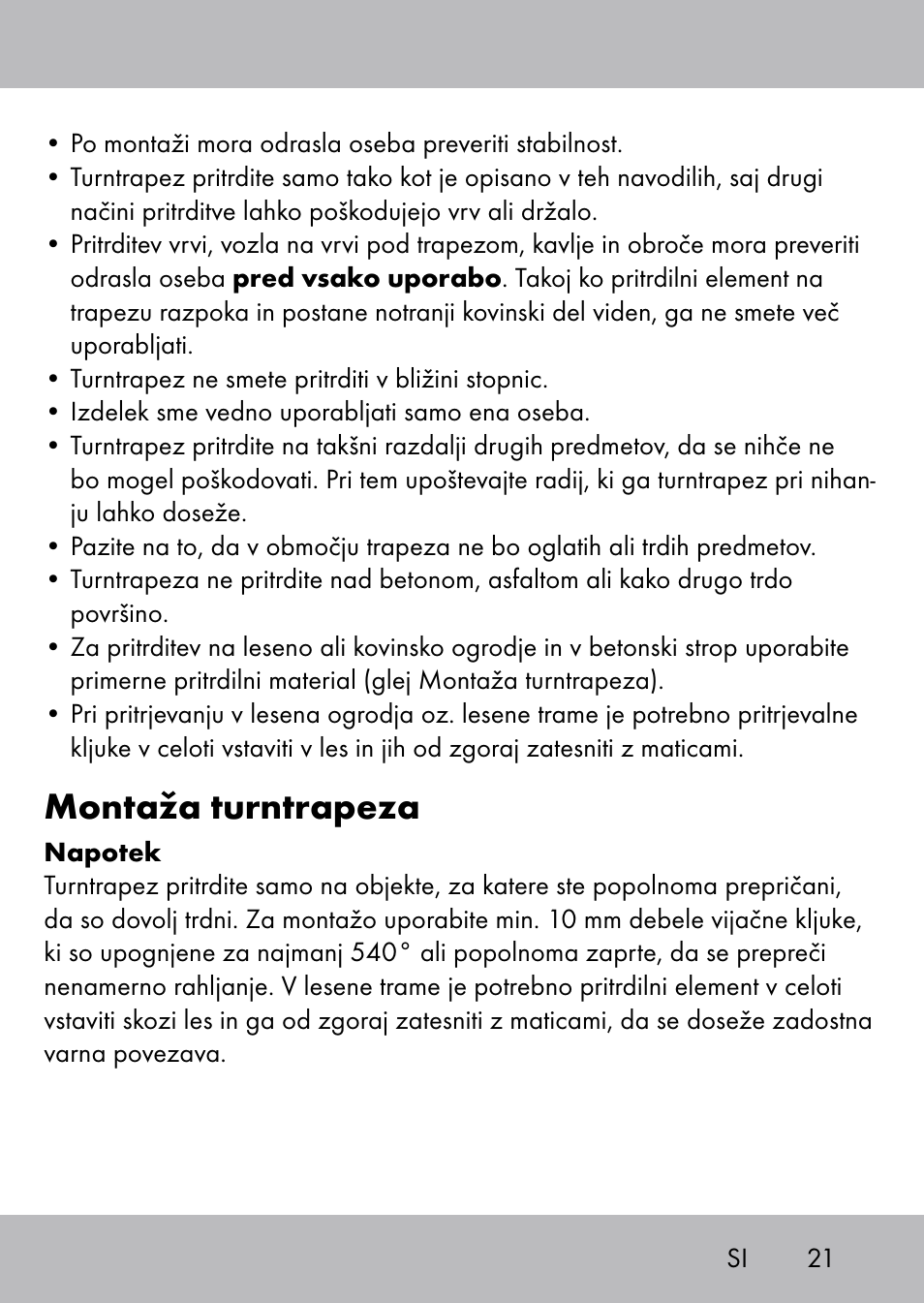 Montaža turntrapeza | Playtive Swing Trapezschaukel User Manual | Page 19 / 40