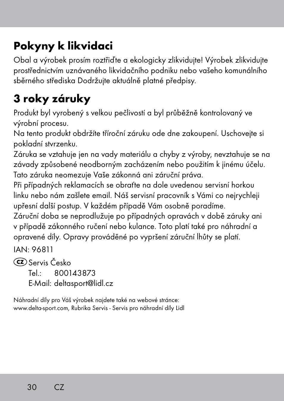Pokyny k likvidaci, 3 roky záruky | Playtive Swing Trapezschaukel User Manual | Page 28 / 40