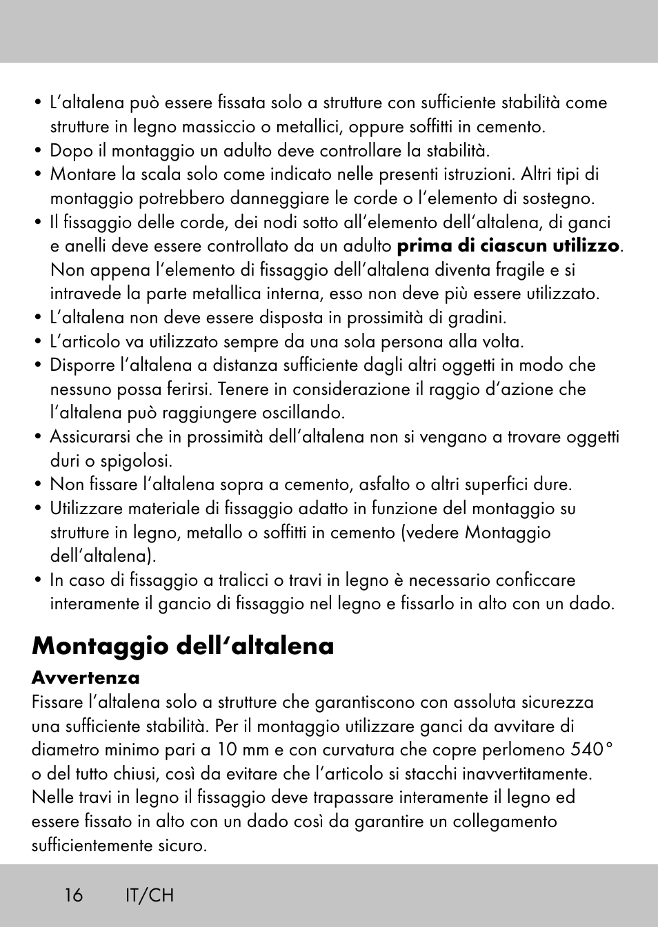 Montaggio dell‘altalena | Playtive Swing StyleA User Manual | Page 14 / 24