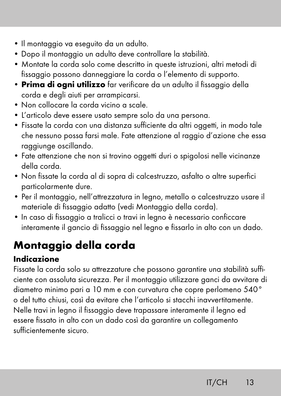 Montaggio della corda | Playtive Swing StyleB User Manual | Page 11 / 20