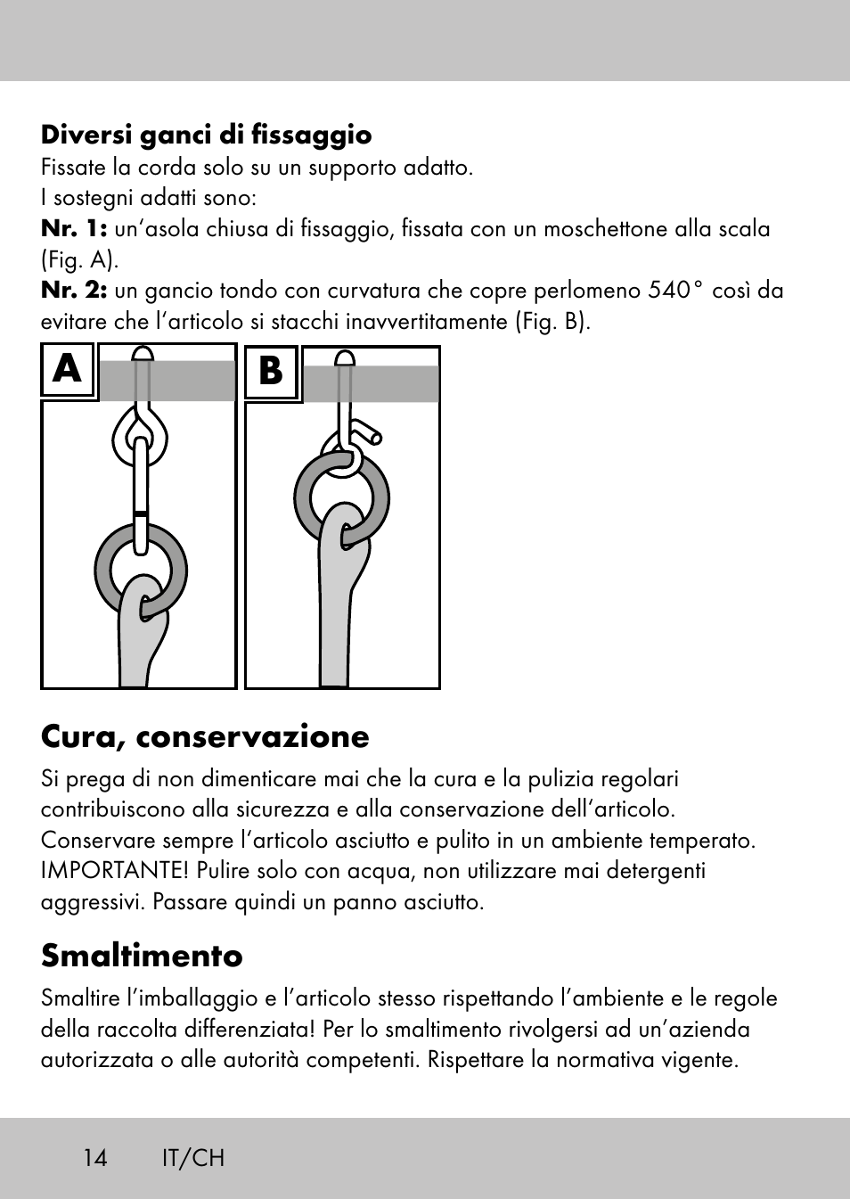 Cura, conservazione, Smaltimento | Playtive Swing StyleB User Manual | Page 12 / 20