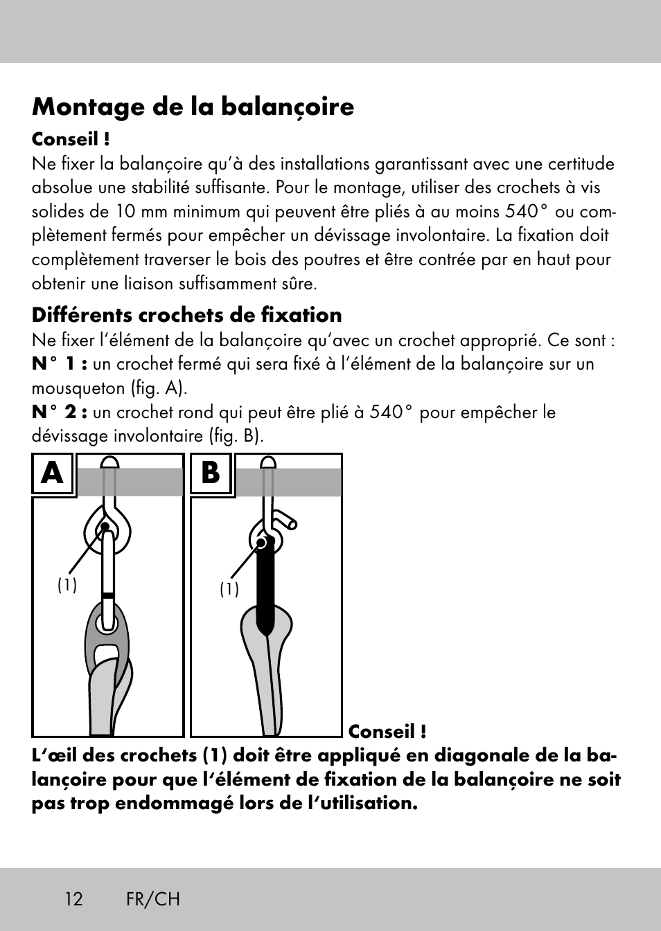Montage de la balançoire | Playtive Swing StyleC User Manual | Page 10 / 24